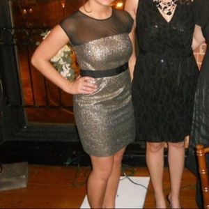 Gold cocktail dress